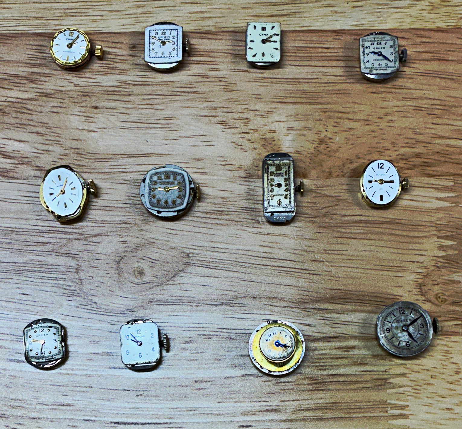 Vintage Ladies movements Lot#1 - Bulova Gruen+Curbex Croton Cyma Baylor Waltham Vintage Ladies movements Lot#1 - Bulova Gruen+Curbex Croton Cyma Baylor Waltham