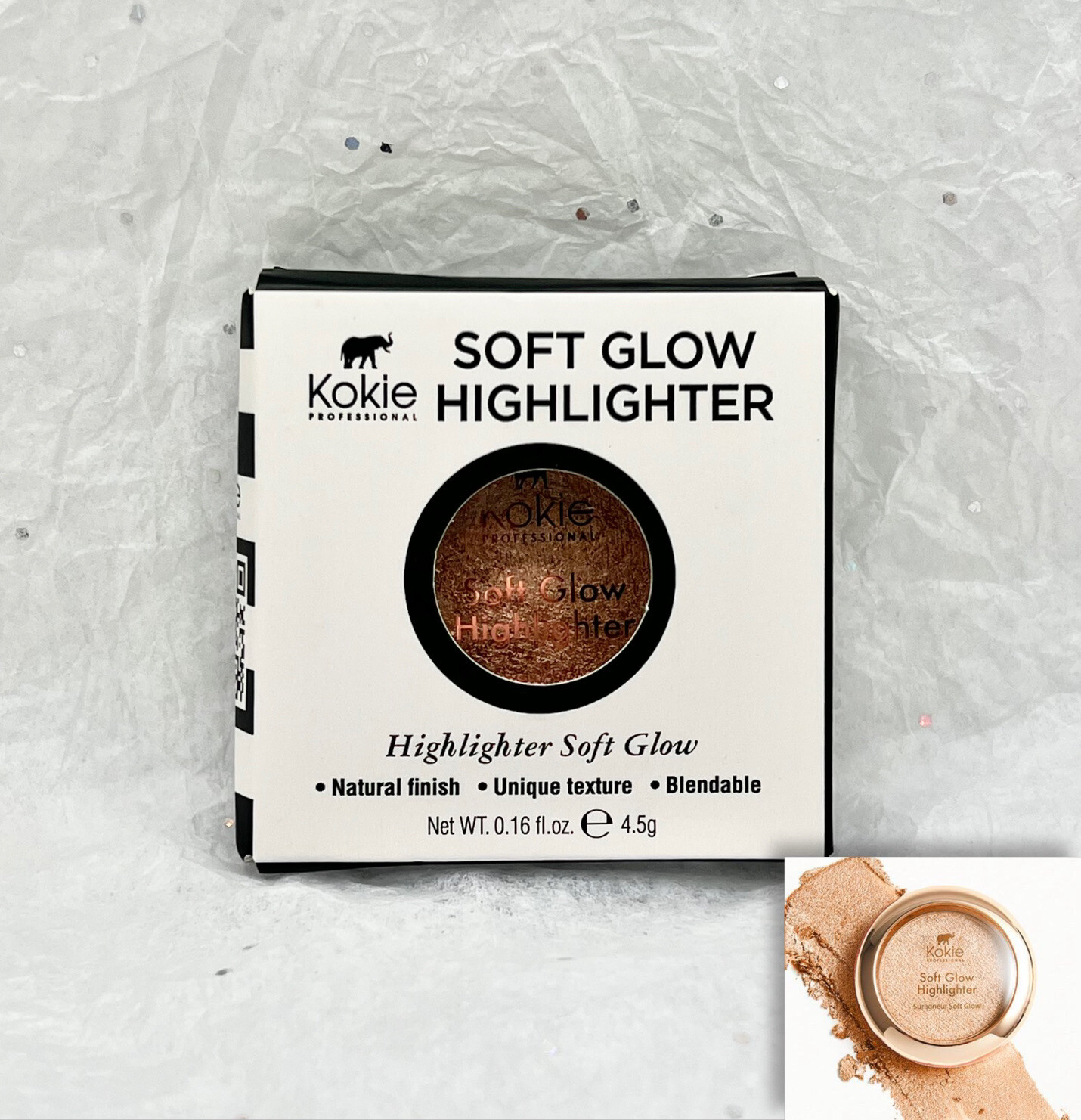 Kokie Soft Glow Highlighter In HEAVENLY HB878 4.5g/.16oz Full Size NIB