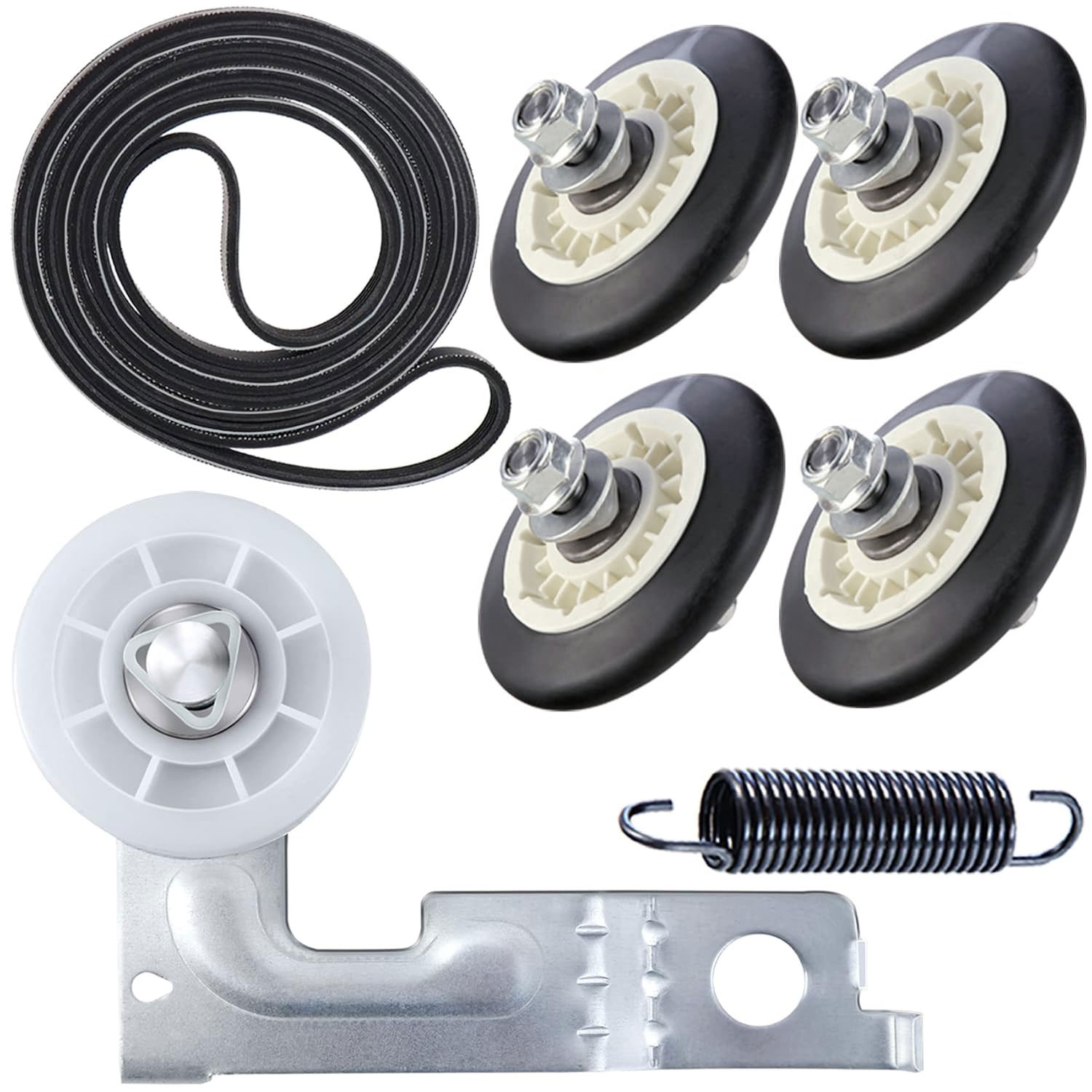 LG DLEX6500B-ABLEEUS Dryer Drum Rollers Pulley Belt Repair Kit