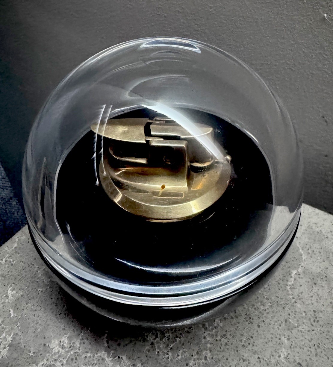 Rosenthal Studio Linie Space Age Table Lighter Black Globe Dome Mid Century