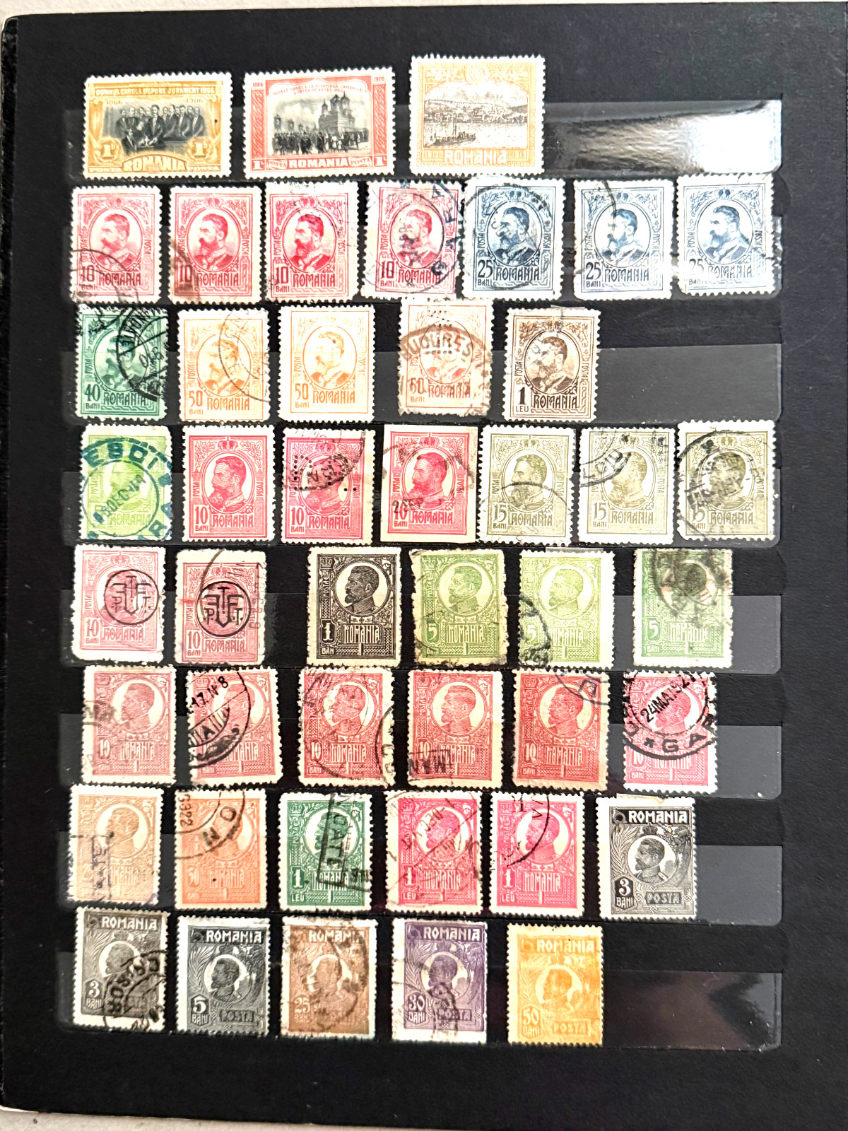 Romania group of stamps loose Scott Cat 176/282, RAx,Jx 1888-1932 dups