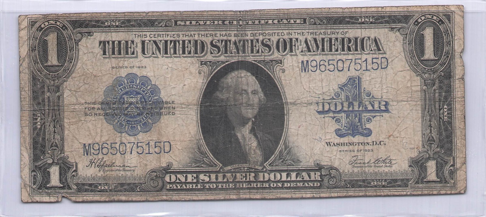 1923 United States One $1 Dollar Horse Blanket Large Silver Certificate