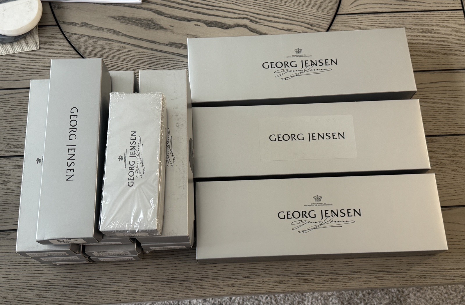 Georg Jensen 114pc ARNE JACOBSEN Matte Flatware Set MINT Original Receipts Georg Jensen 114pc ARNE JACOBSEN Matte Flatware Set MINT Original Receipts
