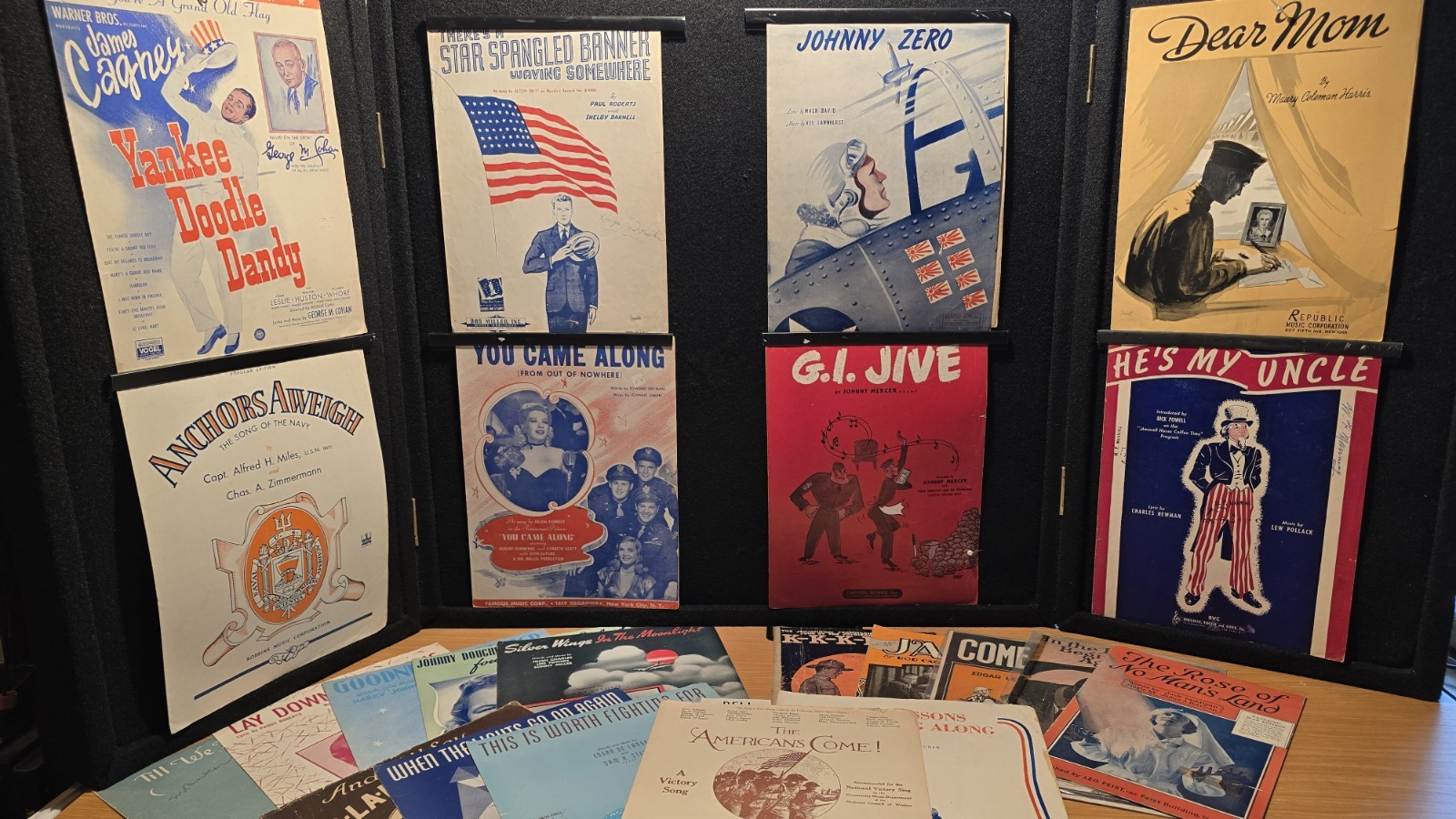 24 Antique WWI WWII Military Sheet Music Lot Patriotic Songs Rose No Man's Land
