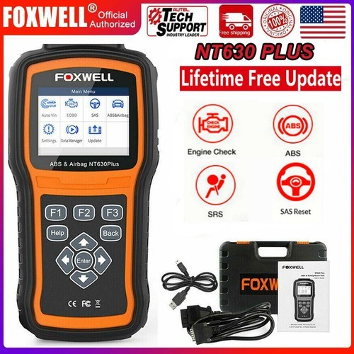 Foxwell NT630 OBD2 Scanner Code Reader Diagnostic Tool ABS Bleeding SAS SRS