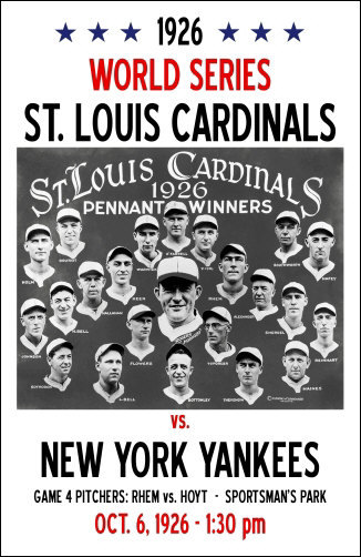 1926 World Series 11X17 Poster - Cardinals vs. Yankees