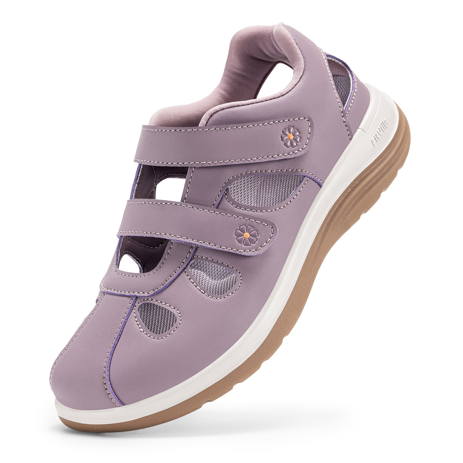 FitVille Women\'s Wide Closed Toe Orthopedic Sandals Summer Casual Diabetic Shoes