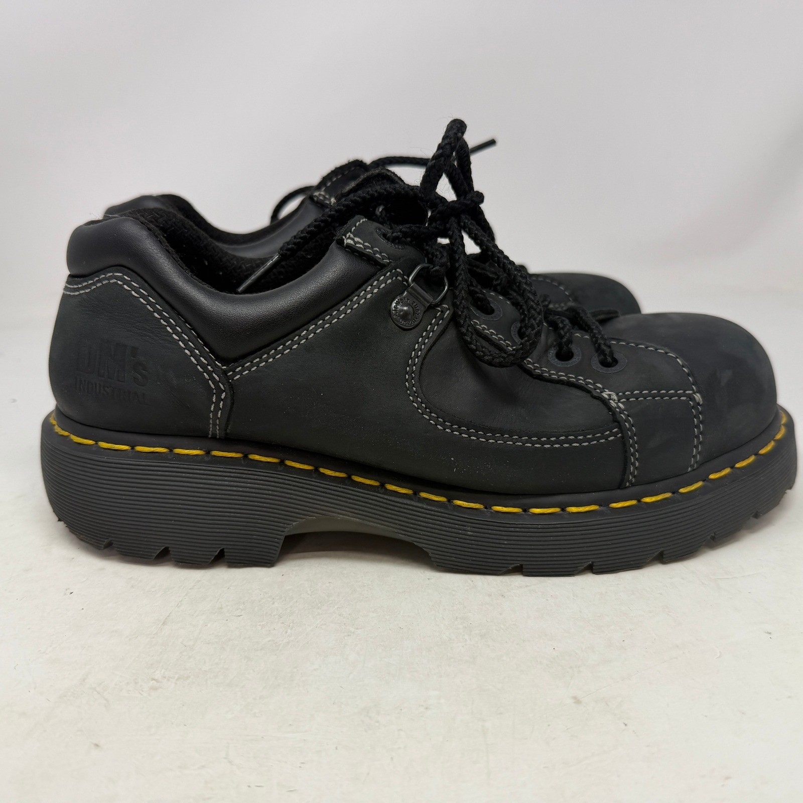 Dr. Martens Safety Shoe Mens 9 80/SPT/W Black Steel Toe P0313 EUC
