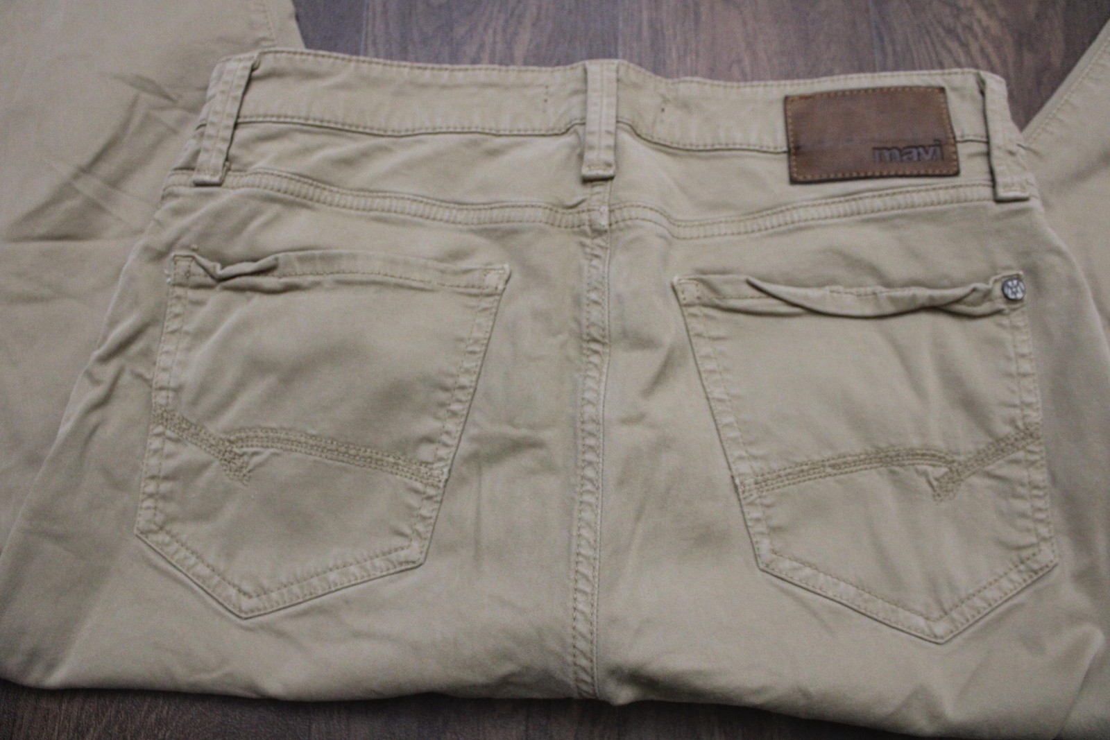 Mavi Jeans Mens 31x31 Beige Zach Straight Leg Stretch Denim Casual Pants Turkey
