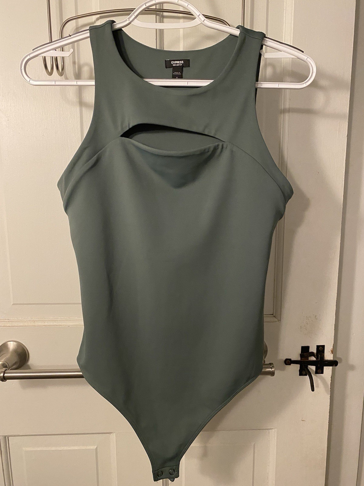 Express NWOT Size Small-Contour Sleeveless High NeckFront Cutout Bodysuit Express NWOT Size Small-Contour Sleeveless High NeckFront Cutout Bodysuit