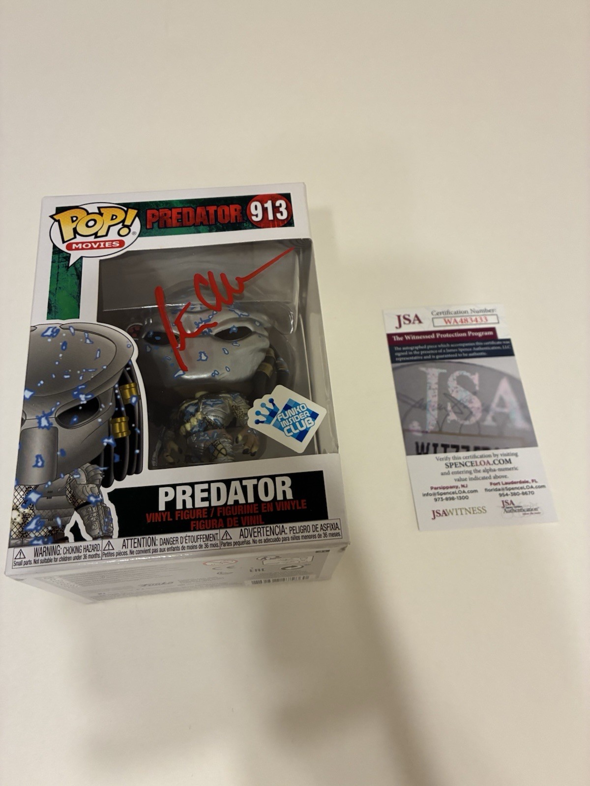 Peter Cullen Predator 913 Funko Pop Autographed Signed JSA DAMAGED READ Peter Cullen Predator 913 Funko Pop Autographed Signed JSA DAMAGED READ