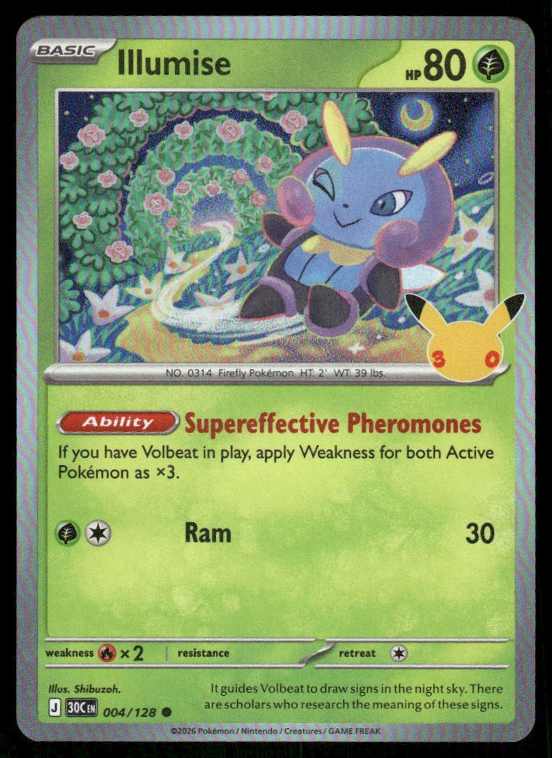 Illumise 004/128 - ME: 30th Celebration - Holo Common NM