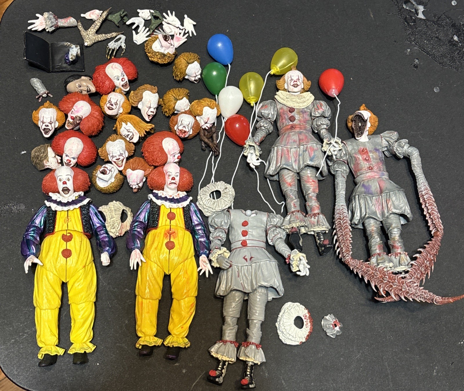 Huge Neca Penny Wise Action Figure Fodder Lot Read Red Marker On Parts