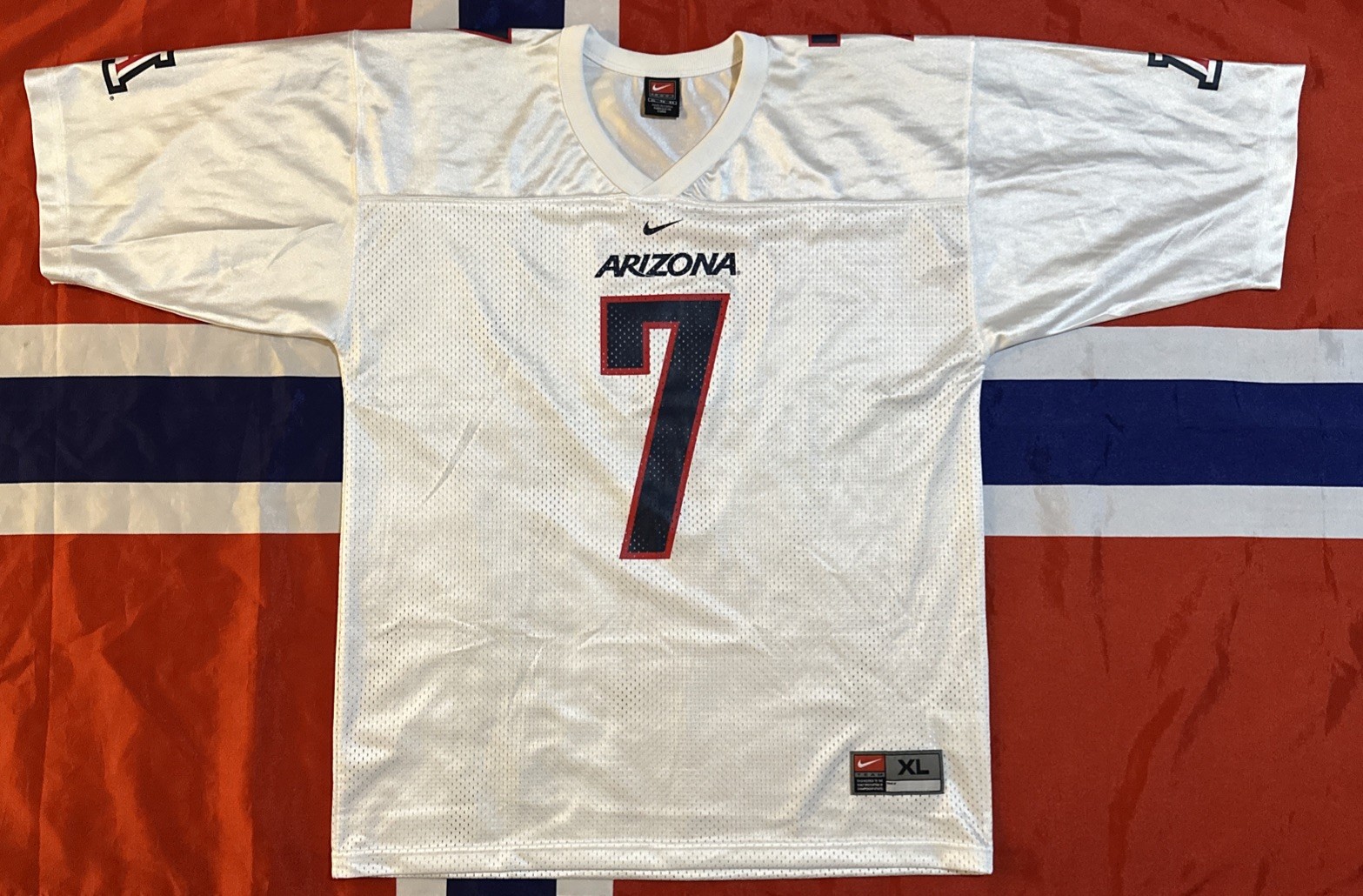 VTG Nike Team Arizona Wildcats Football 7 Jersey Mens XL White Away 90s Y2K NCAA