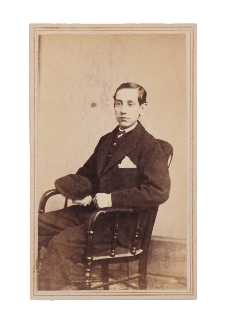 Victorian Era Carte de Visite Studio Portrait of a Handsome Young Man #323