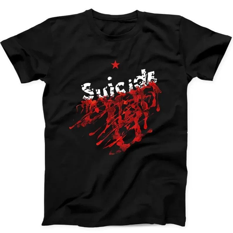 Suicide New Wave Punk Band Music Gift Tee Black T Shirt Suicide New Wave Punk Band Music Gift Tee Black T Shirt