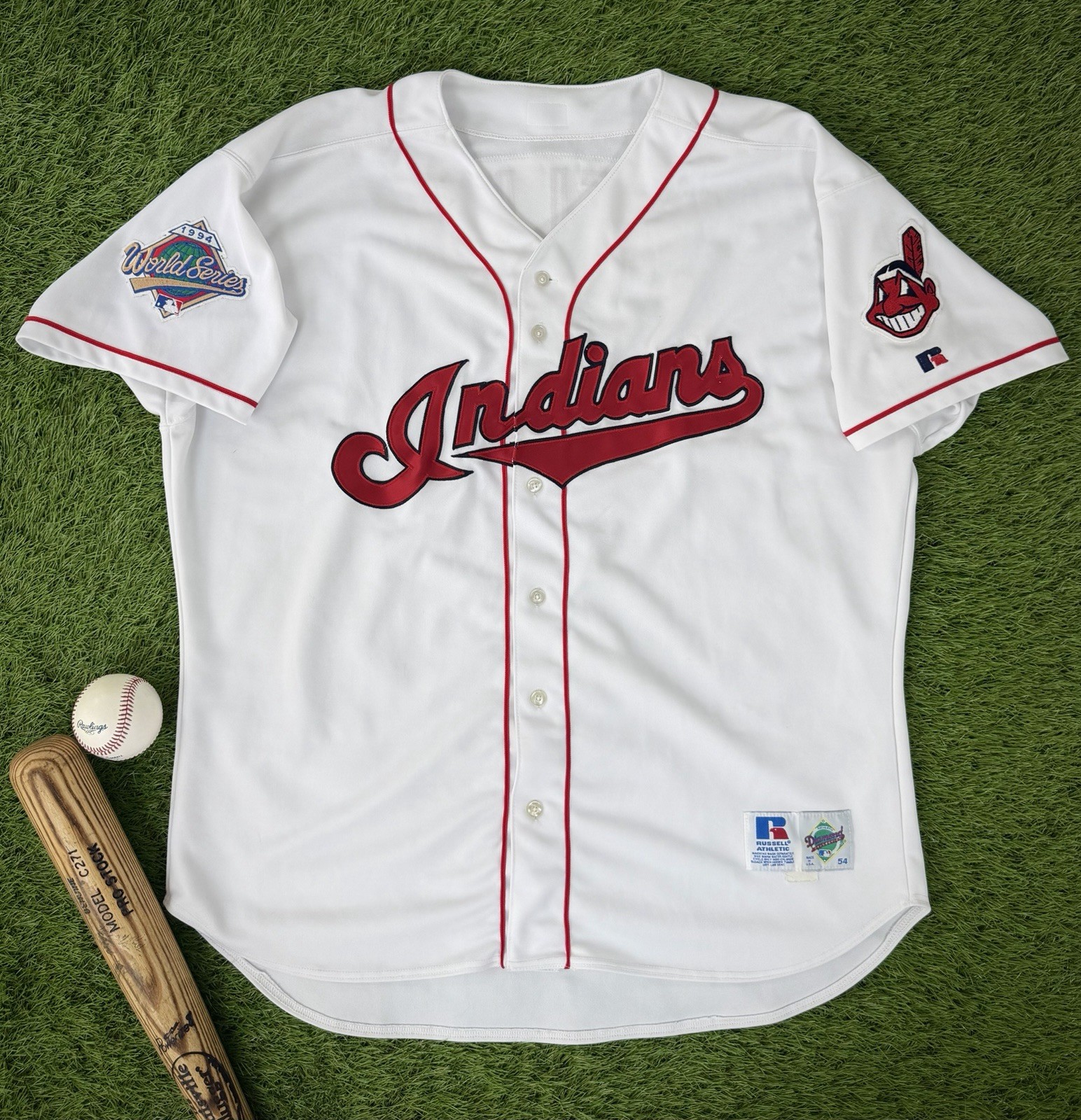 1994 World Series Albert Belle Cleveland Indians Jersey Vintage Guardians 54/XXL