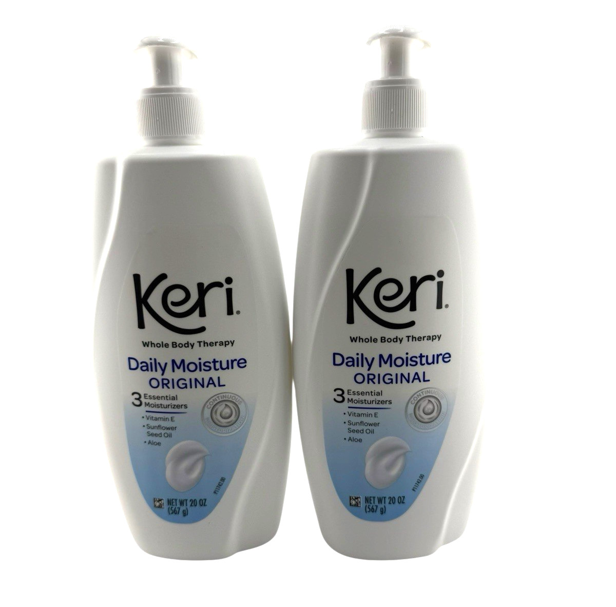 Keri Whole Body Therapy Daily Moisture Original Lotion, 20 Ounce (Pack of 2)