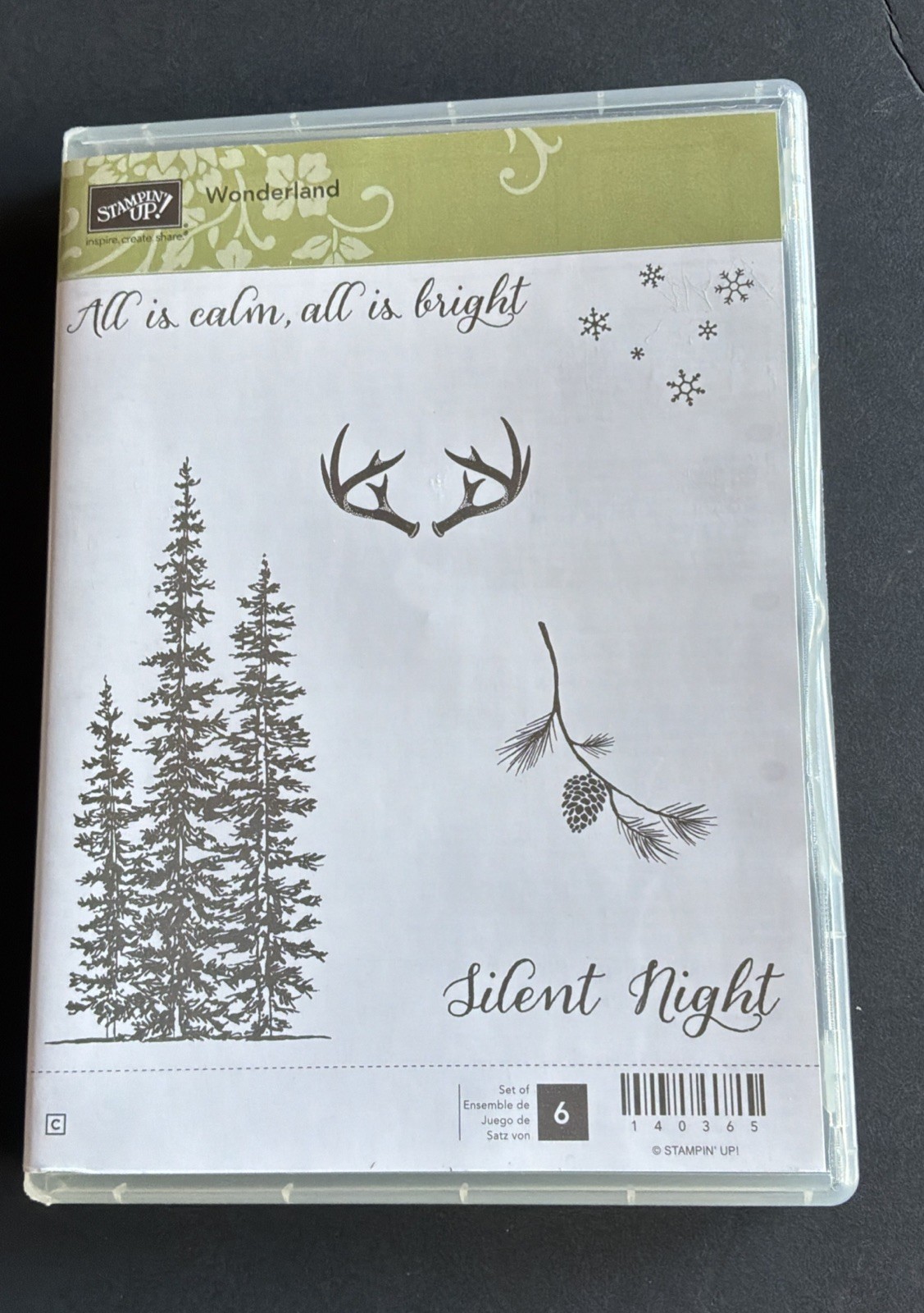 Stampin\' Up Wonderland ~ Forest trees branch antlers snow Christmas Winter NEW