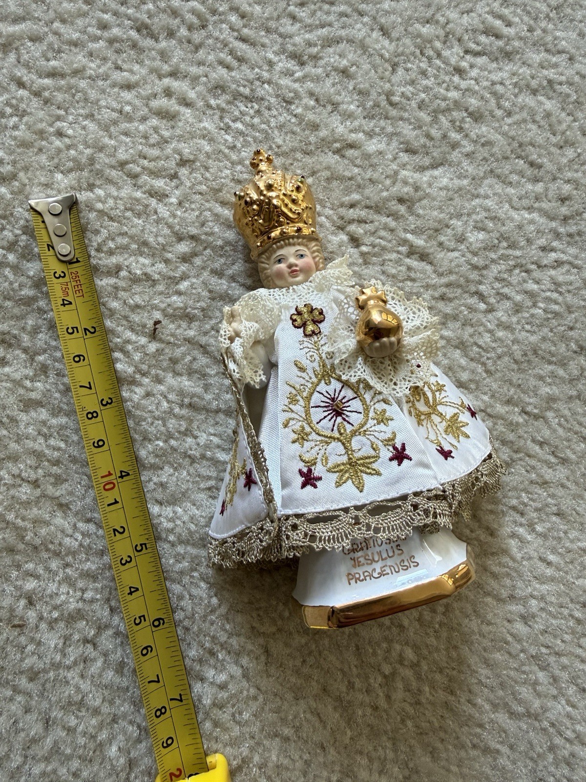 Vintage Infant Jesus of Prague Aureta Figural Czech Republic Religious Figurine