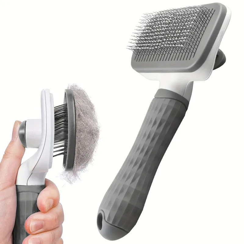 Self Cleaning Slicker Brush for Dogs Cats - Pet Grooming Comb