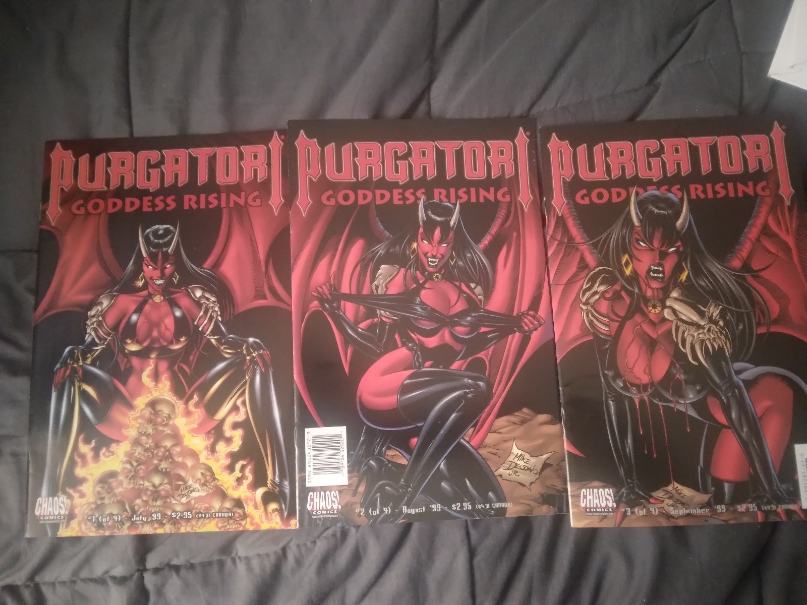 Purgatori: Goddess Rising 1-3 Missing 4 Set Great condition 1999 Chaos comics