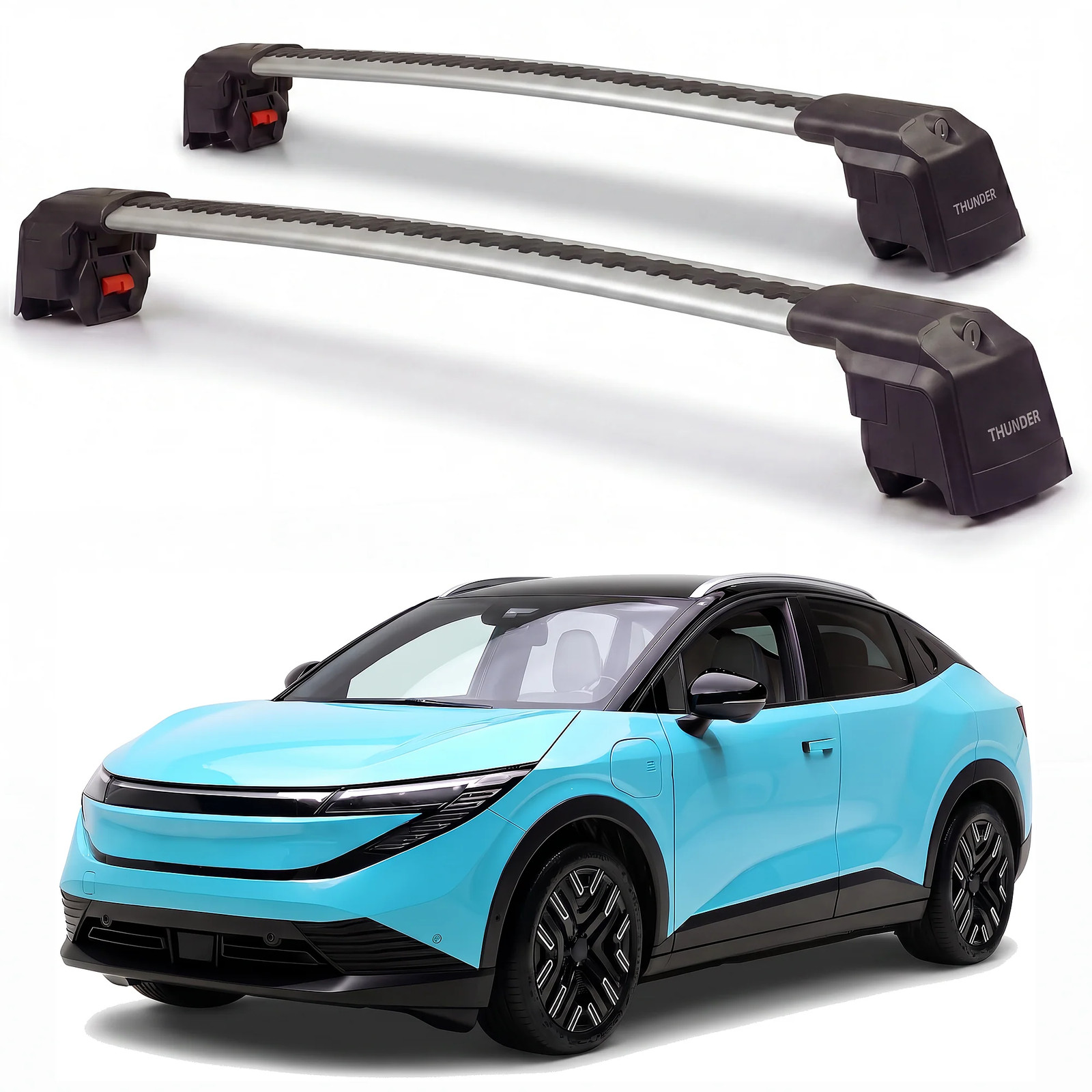 Roof Rack Cross Bars for Nissan Leaf 2026-2027 Aluminum Crossbars Silver