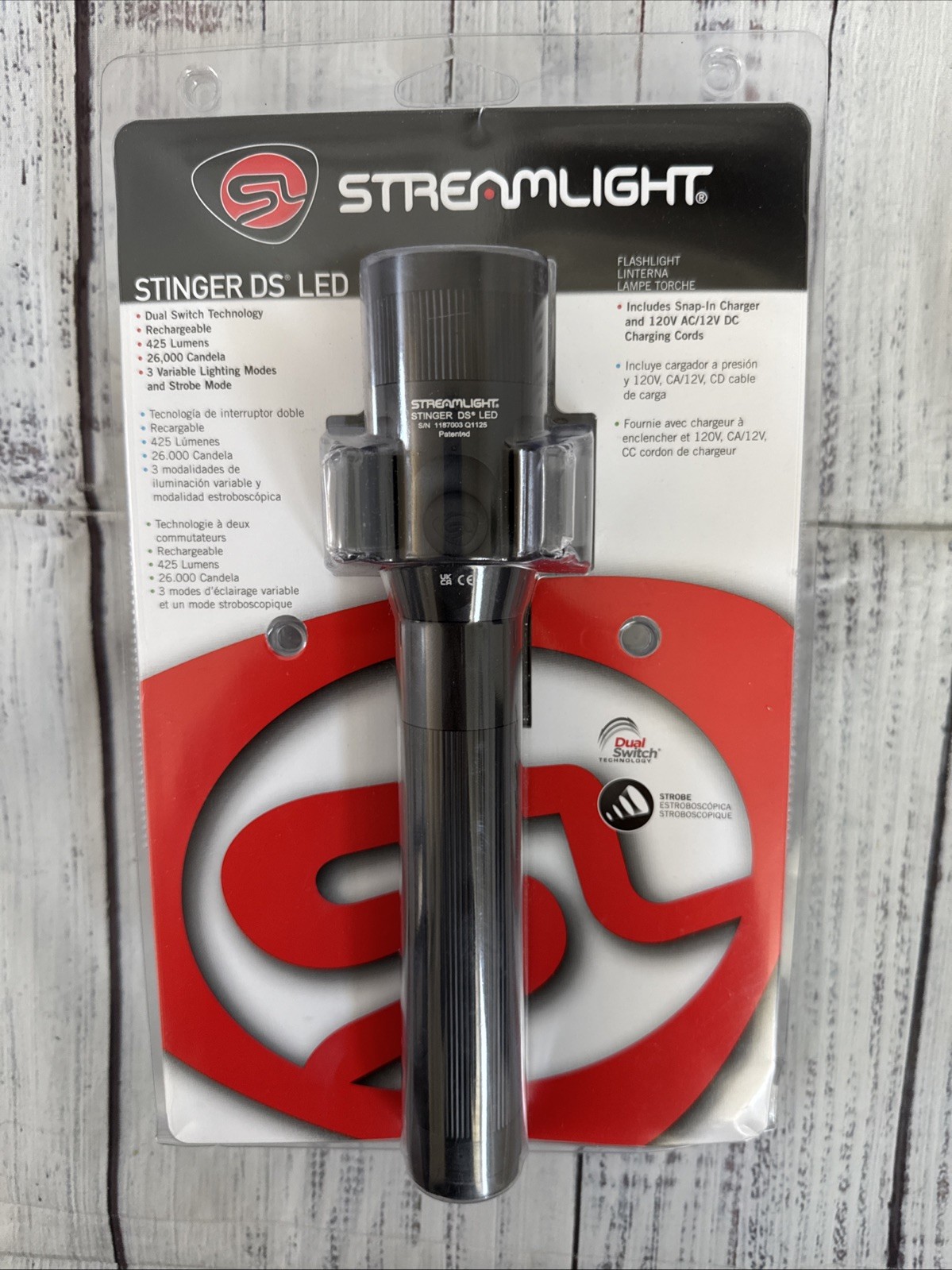 Streamlight Stinger DS LED Flashlight W/ AC Smart Charger Strobe- 425 Lumen NEW Streamlight Stinger DS LED Flashlight W/ AC Smart Charger Strobe- 425 Lumen NEW