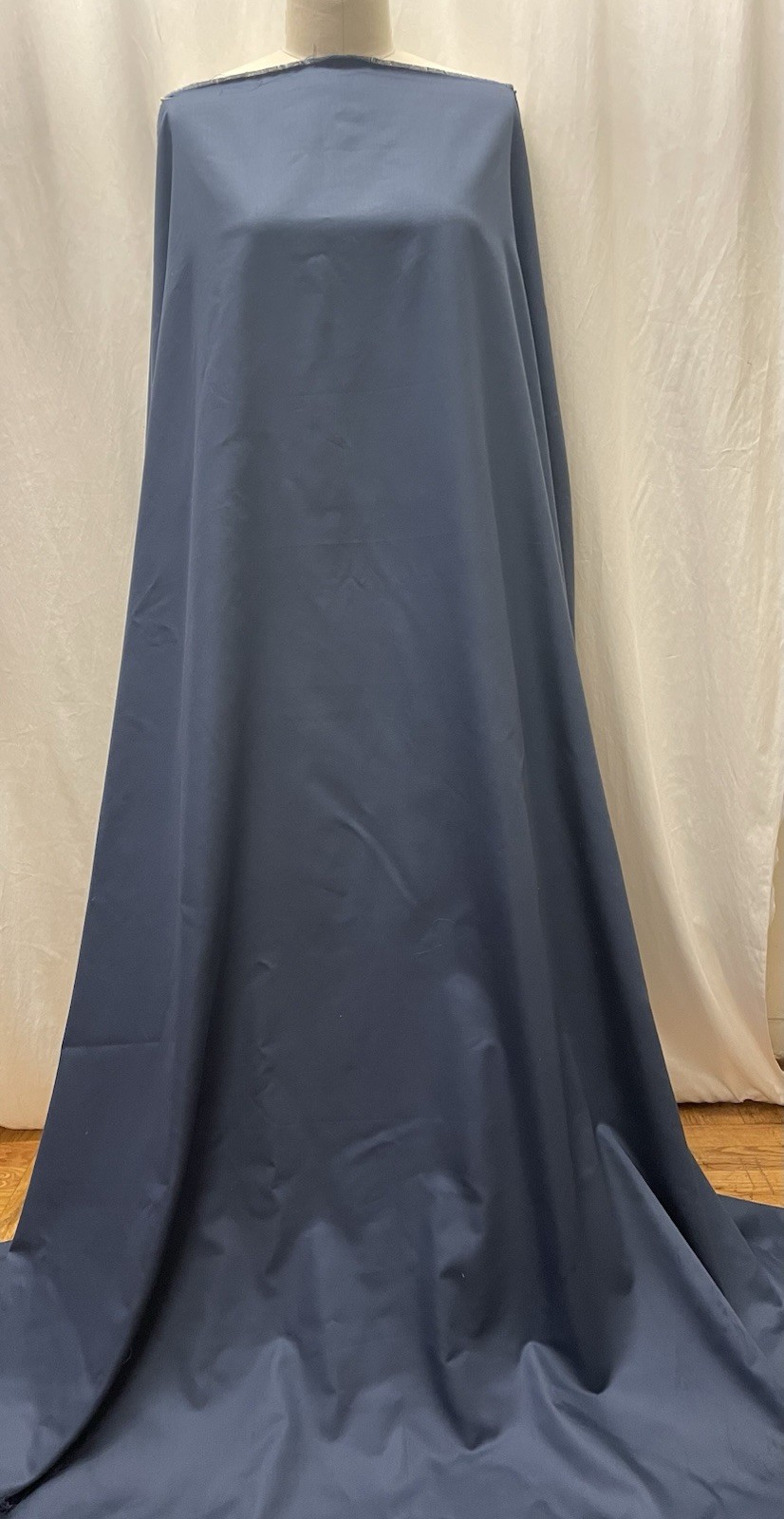 100% Pre-Shrunk Soft Hand Cotton Sateen Slate Steel Blue Fabric 2.75Yds 54\