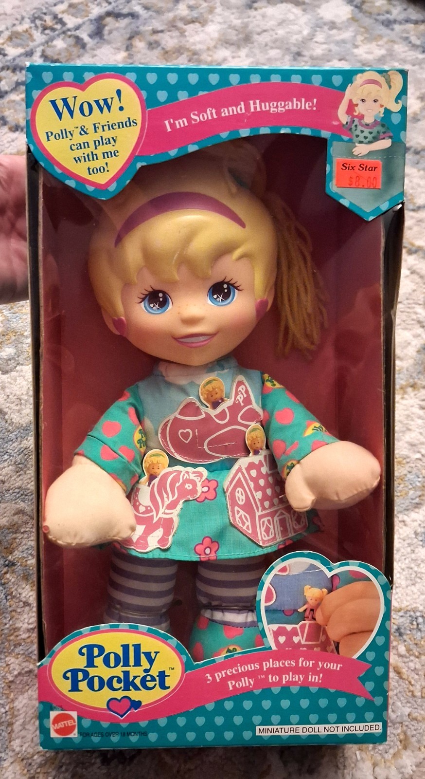 1995 Polly Pocket Soft & Huggable Friend Plush Doll Mattel Bluebird Vintage NIP 1995 Polly Pocket Soft & Huggable Friend Plush Doll Mattel Bluebird Vintage NIP