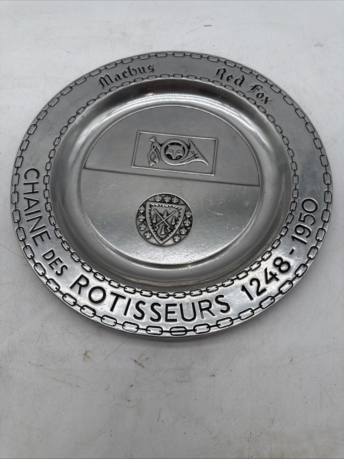 Vintage Machus Red Fox Chaîne des Rôtisseurs Wilton Pewter 11 Vintage Machus Red Fox Chaîne des Rôtisseurs Wilton Pewter 11