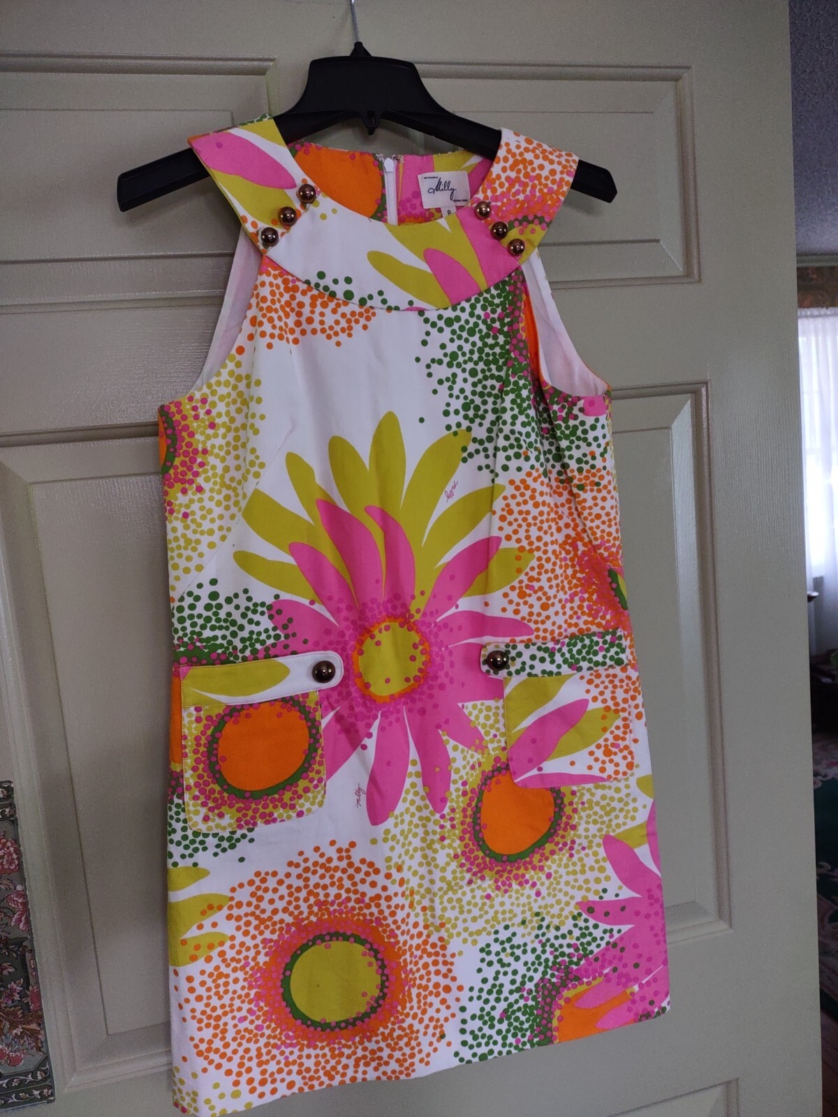 Mod MCM 50’s inspired Milly of New York Floral shift dress 8 Mod MCM 50’s inspired Milly of New York Floral shift dress 8