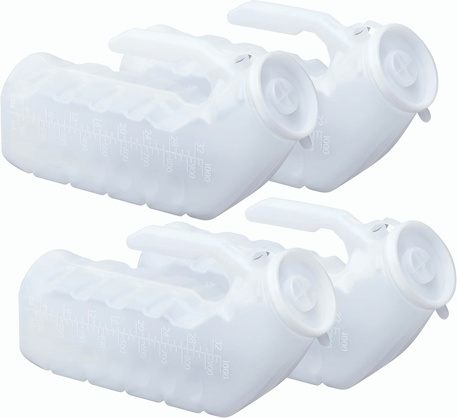 4 Pack Urinals for Men Male Urinal with Odor-Shield Lid 4 Pack Urinals for Men Male Urinal with Odor-Shield Lid