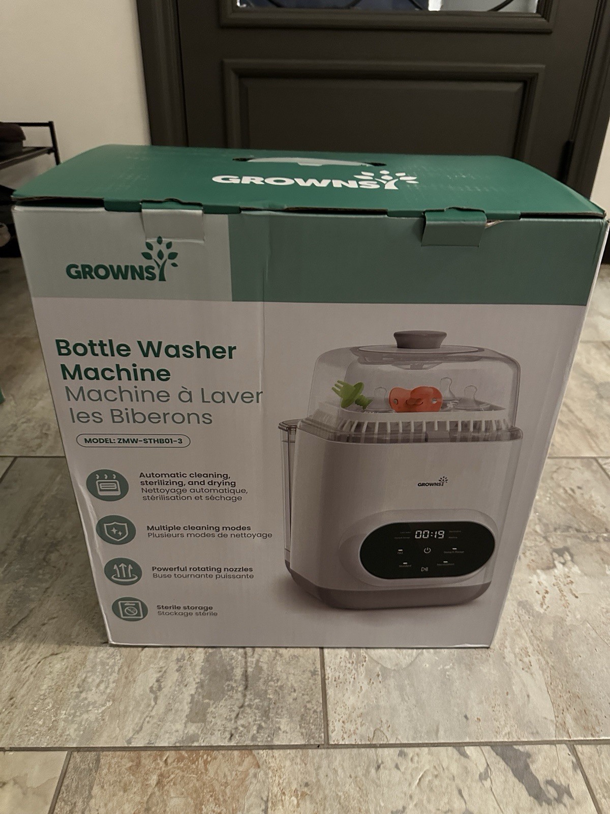 Grownsy EaseClean Bottle WasherProAll-in-One Bottle Washer & Sterilizer & Dryer