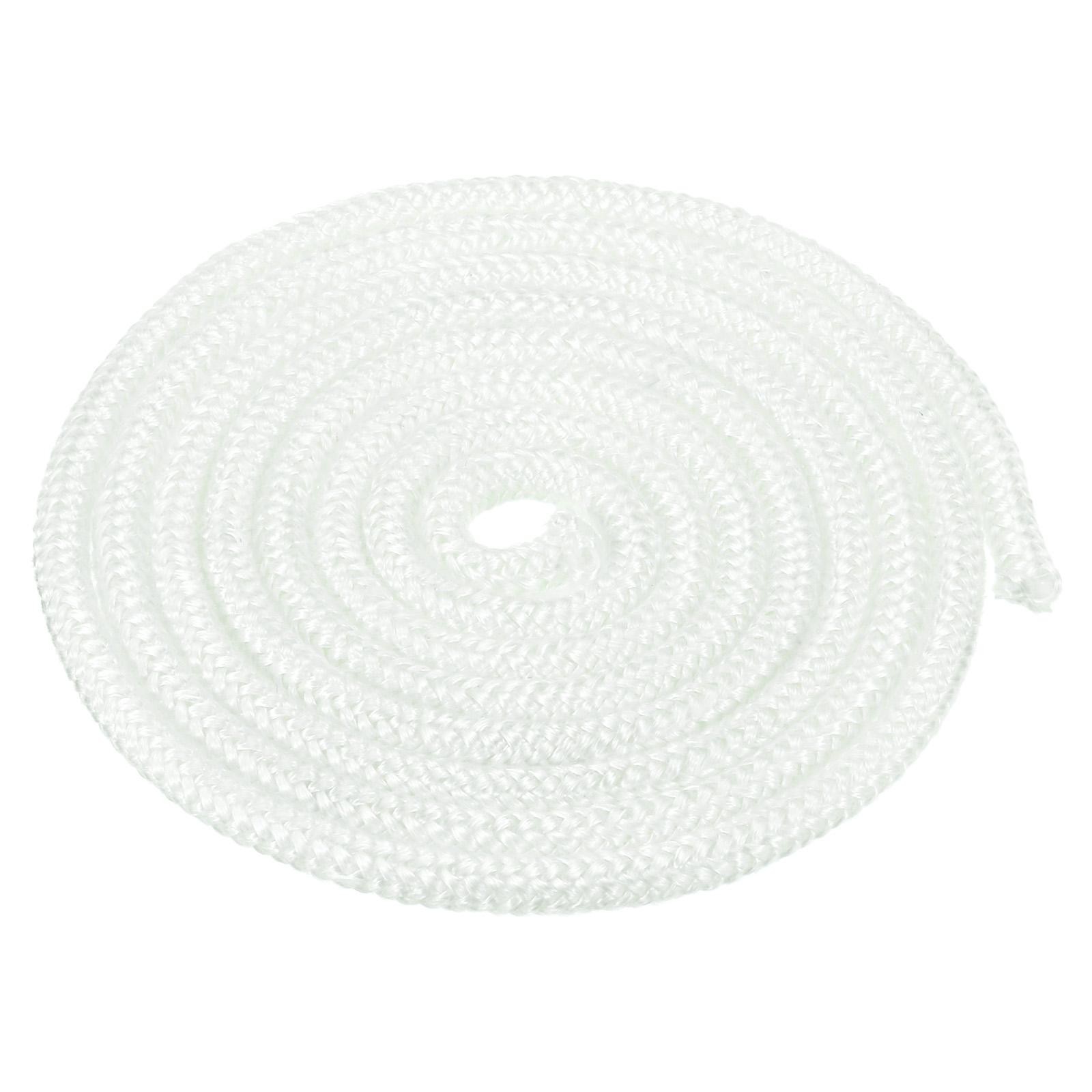 6.57ftx0.24inch Ceramic Fiber Rope Round Braided Rope Gasket Seal White