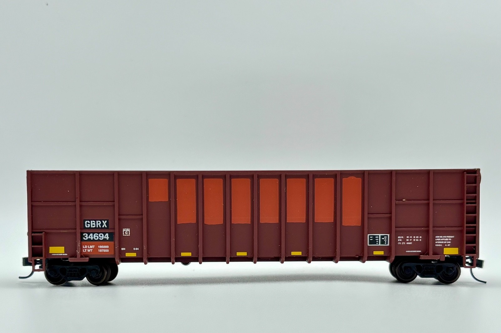 N Deluxe Innovations GBRX Wood Chip Hopper Gondola Car GBRX #34694 NO BOX N Deluxe Innovations GBRX Wood Chip Hopper Gondola Car GBRX #34694 NO BOX