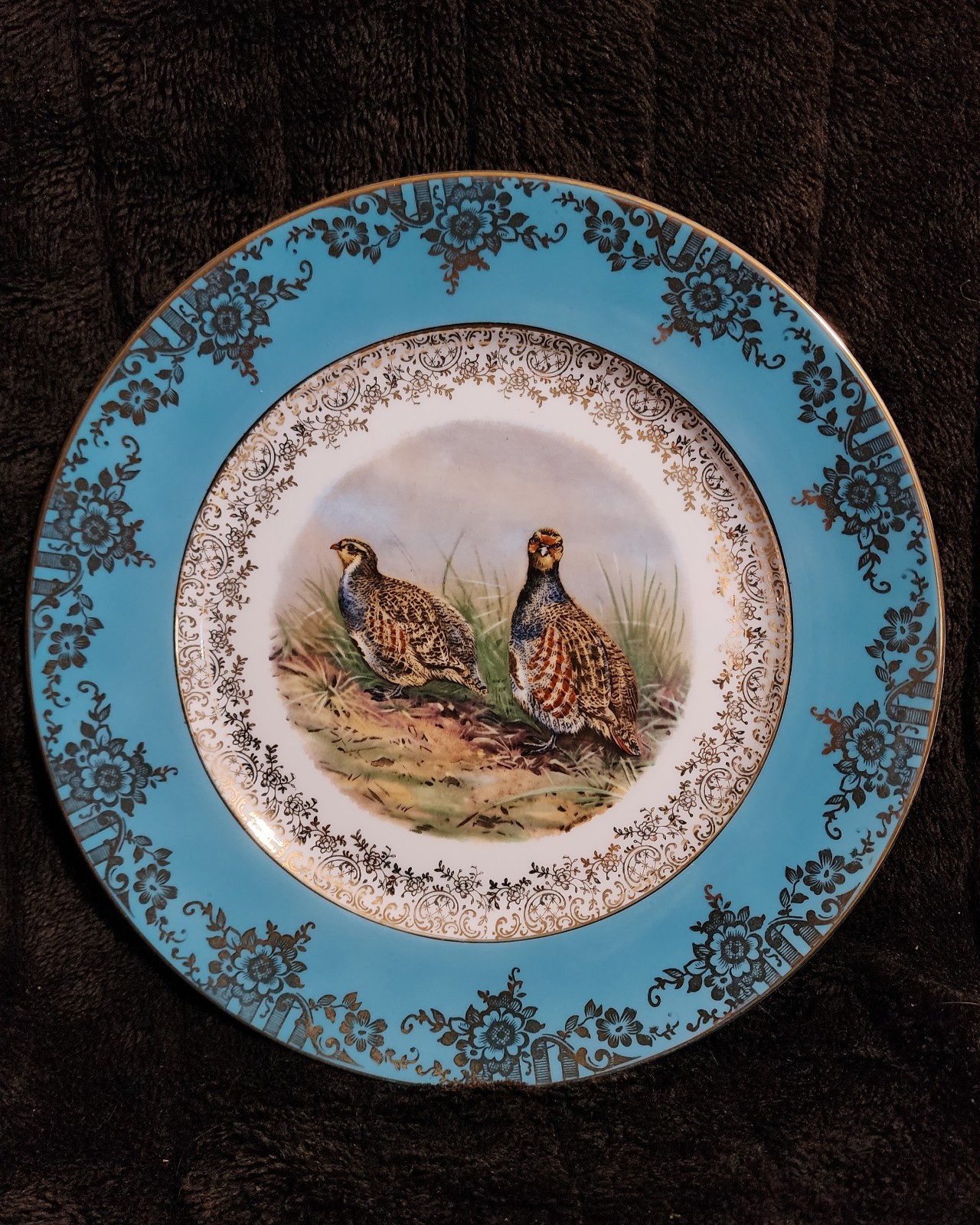 Vintage 1930 JWK Fine Porcelain Pheasant Plate 10.5\ Vintage 1930 JWK Fine Porcelain Pheasant Plate 10.5\