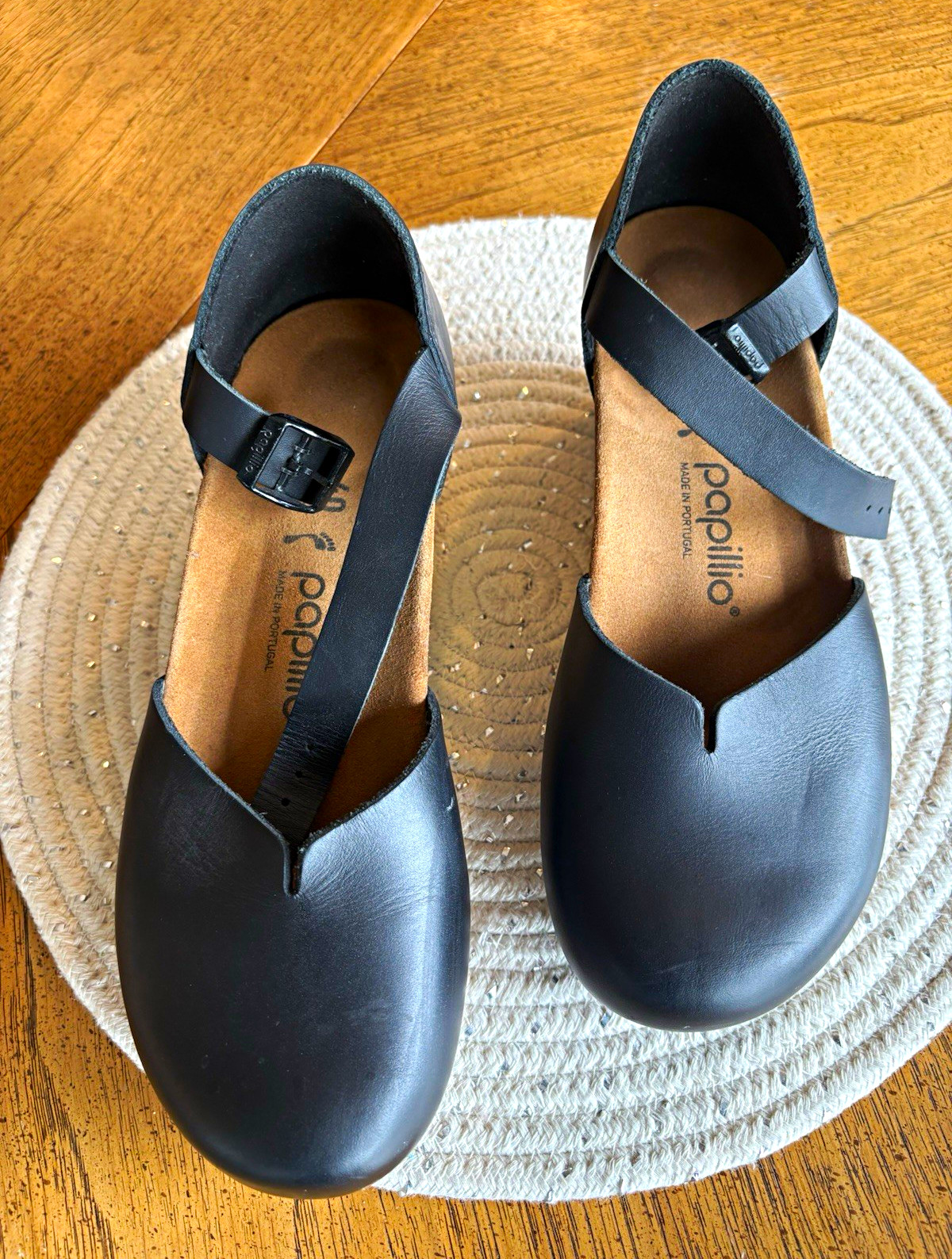 Birkenstock Papillio Women’s Black Leather wedge-MARY  size 40 NWOT