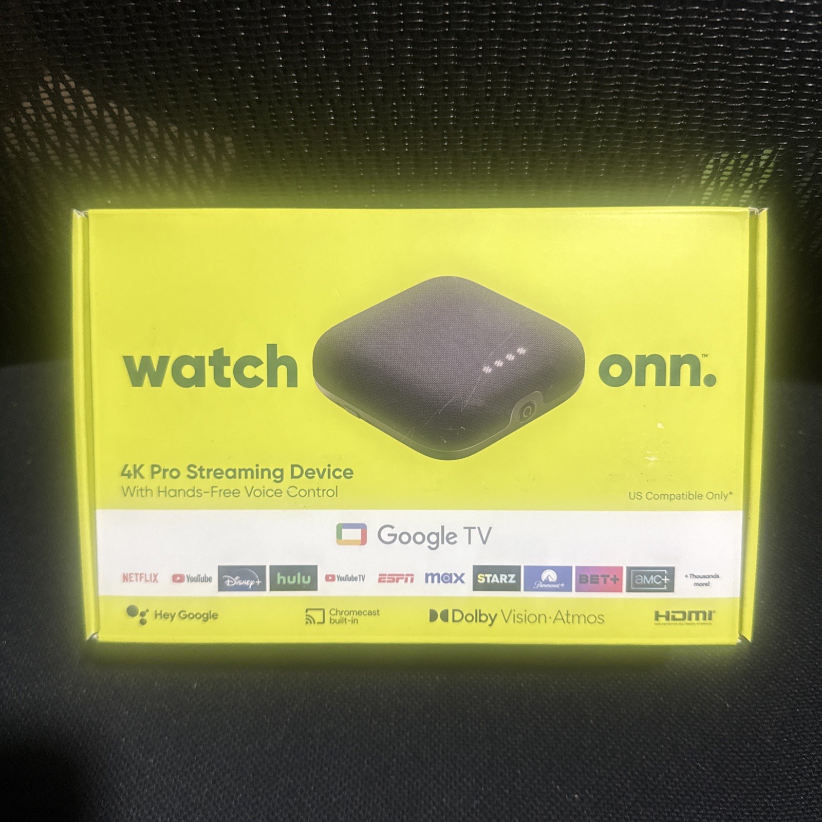 ONN 4K Pro Google TV Streaming Device w Dolby Atmos/Dolby Vision ONN 4K Pro Google TV Streaming Device w Dolby Atmos/Dolby Vision