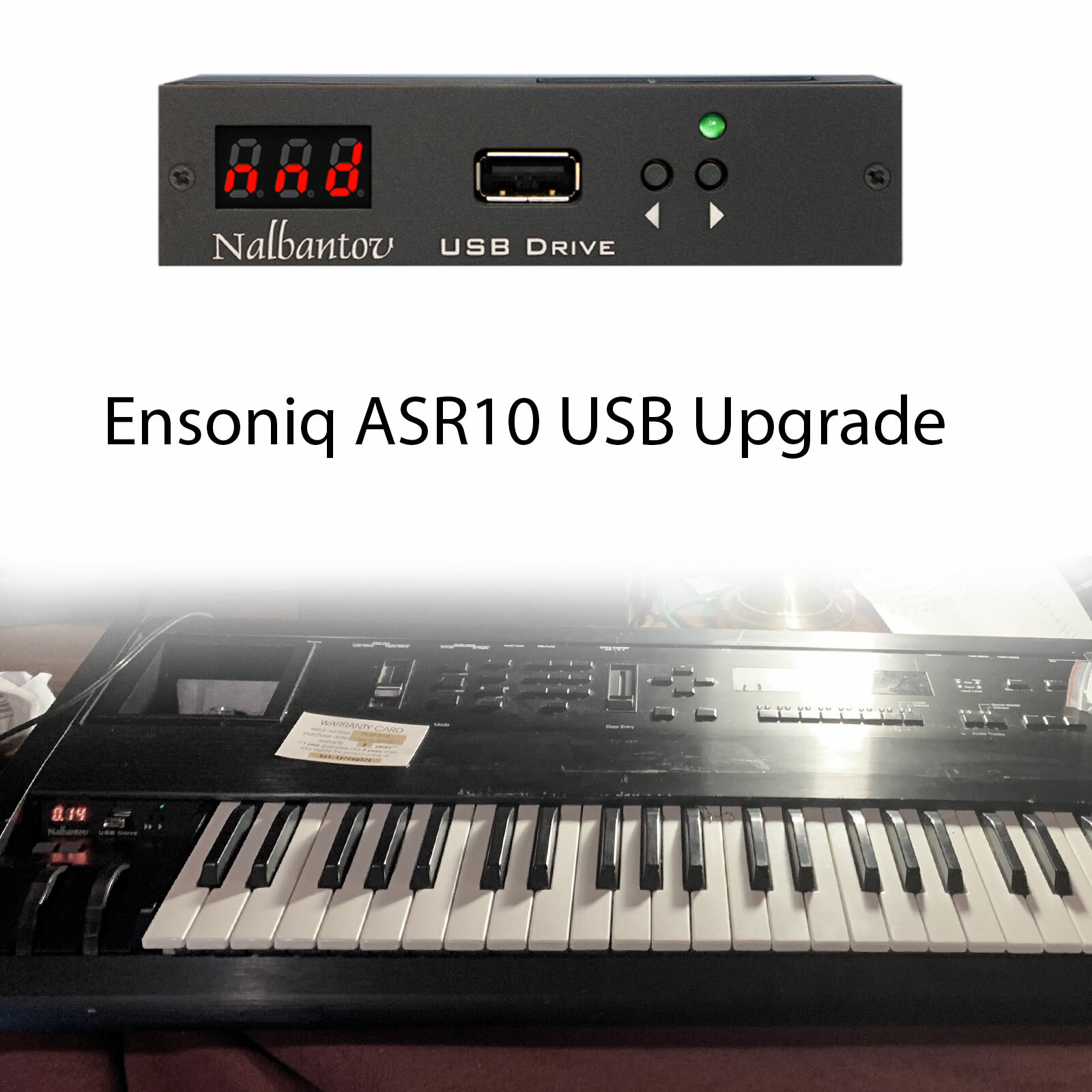 Floppy Disk USB Emulator N-Drive 1000 for Ensoniq ASR10/10R ASR88 + OS included