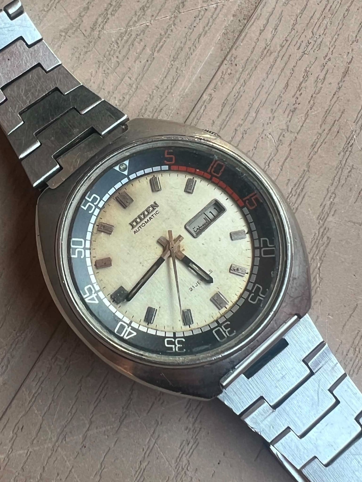 1978 Vintage Silver Dial Automatic Citizen GN-4-S 21 Jewels Day Date Watch 1978 Vintage Silver Dial Automatic Citizen GN-4-S 21 Jewels Day Date Watch
