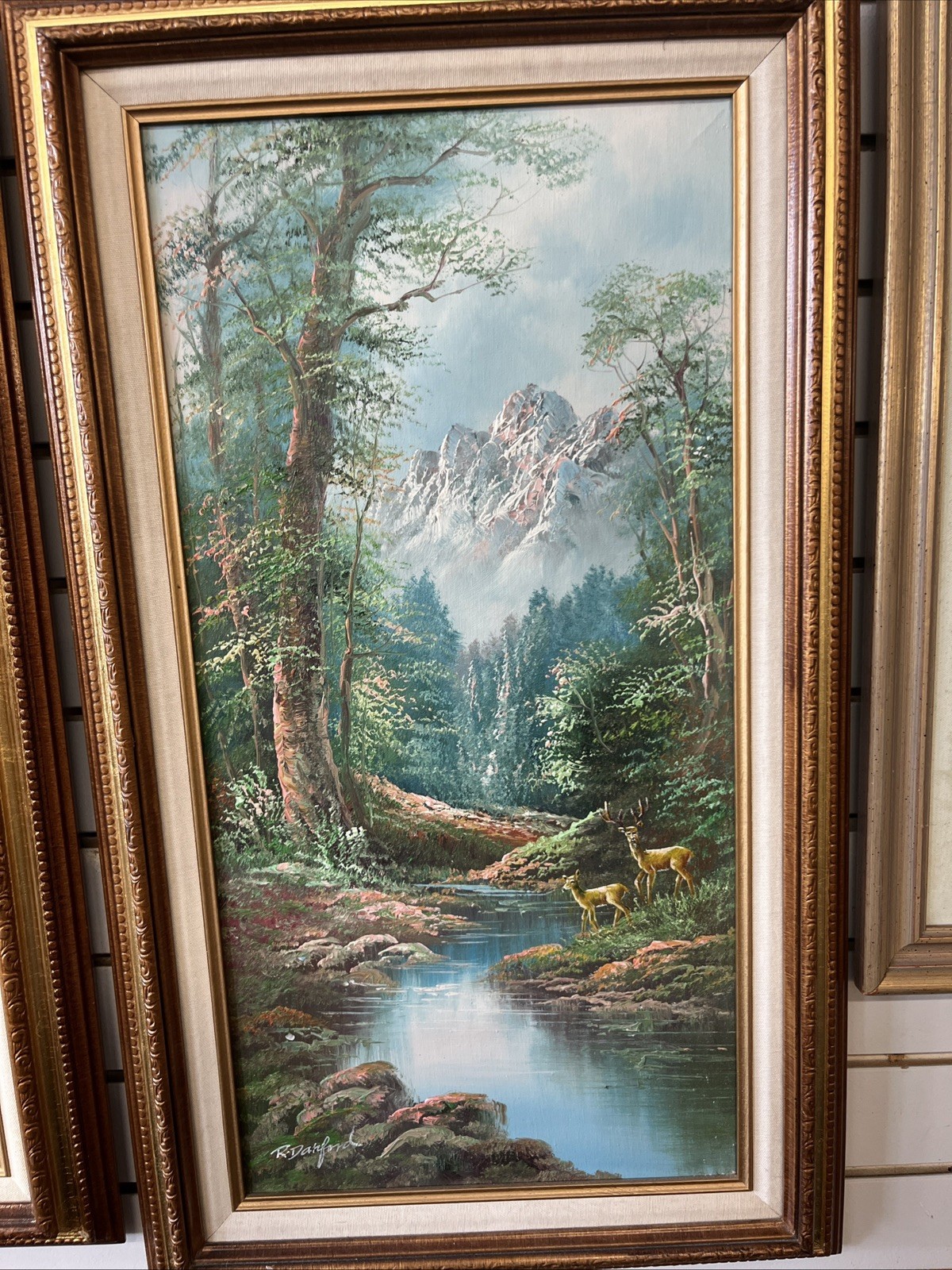 Stunning set of R. Danford Framed Original Oil Painting Set Landscape Nature  