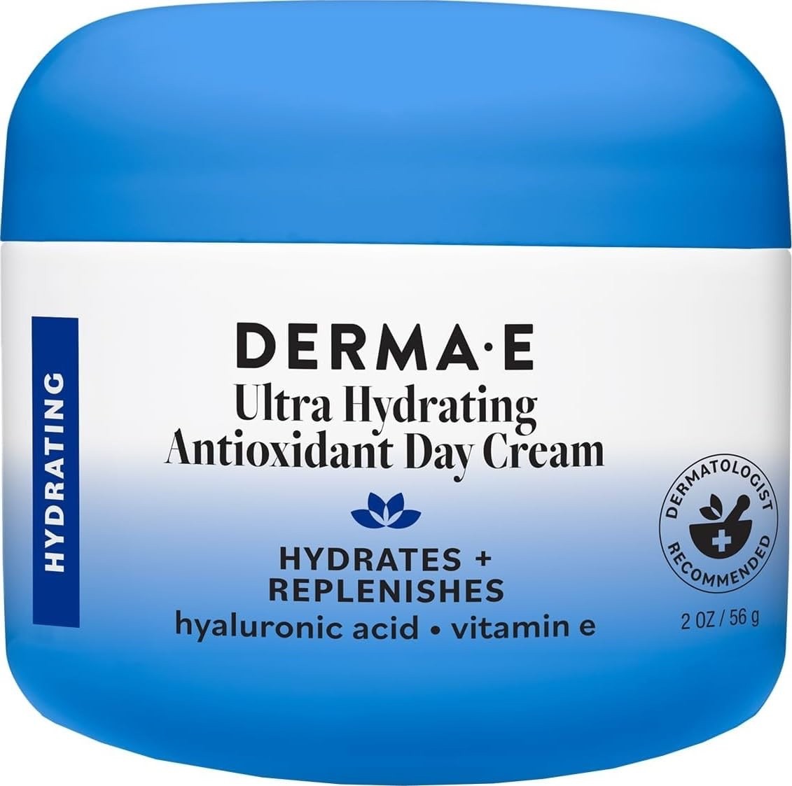 Derma E Ultra Hydrating Antioxidant Day Cream Hyaluronic acid Vitamin E 2 oz Derma E Ultra Hydrating Antioxidant Day Cream Hyaluronic acid Vitamin E 2 oz