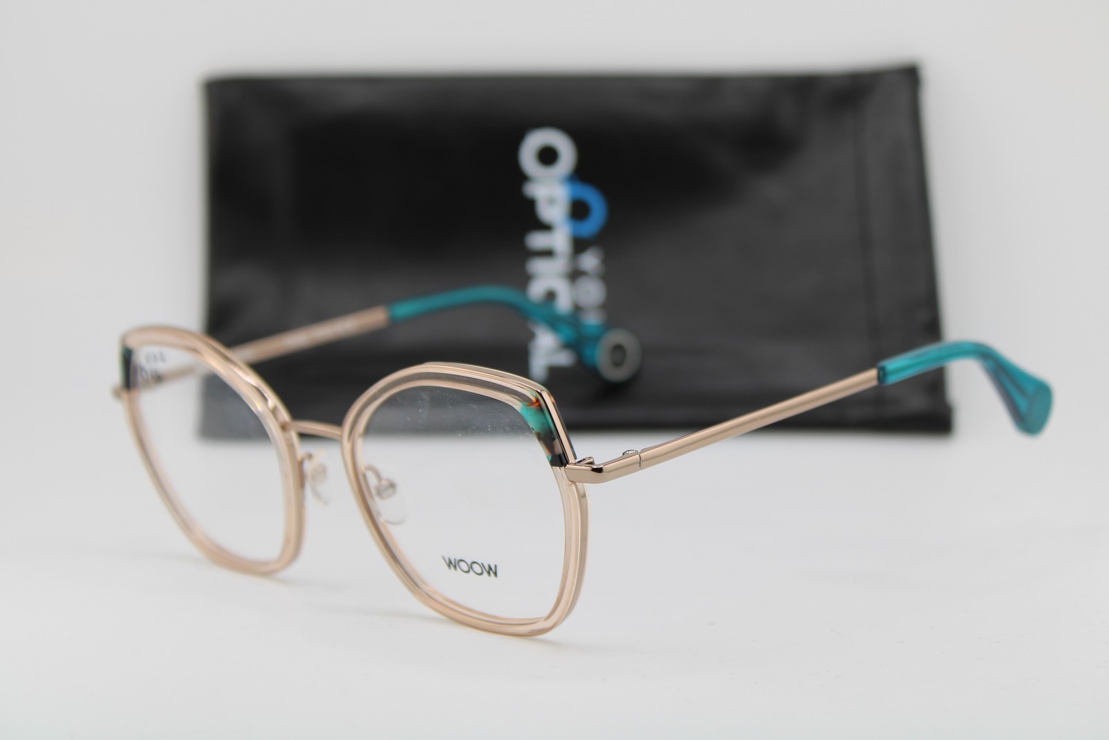 NEW WOOW OPTICAL BREAK FREE 2 0313 CLEAR BROWN BLUE AUTHENTIC EYEGLASSES 52-20 NEW WOOW OPTICAL BREAK FREE 2 0313 CLEAR BROWN BLUE AUTHENTIC EYEGLASSES 52-20