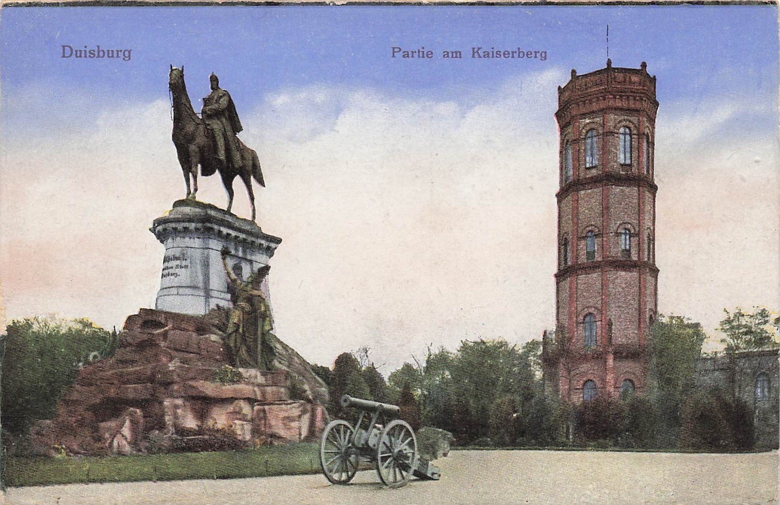 Postcard Duisburg (47051), lot on Kaiserberg with equestrian..., colored postcard