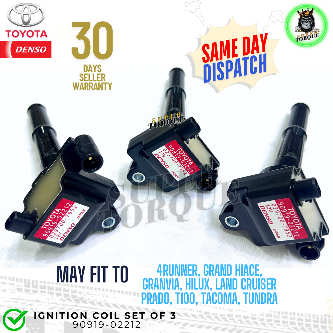 OEM Ignition Coil 5VZ Set of 3 for Toyota 3.4L TACOMA TUNDRA T100 3.4L V6
