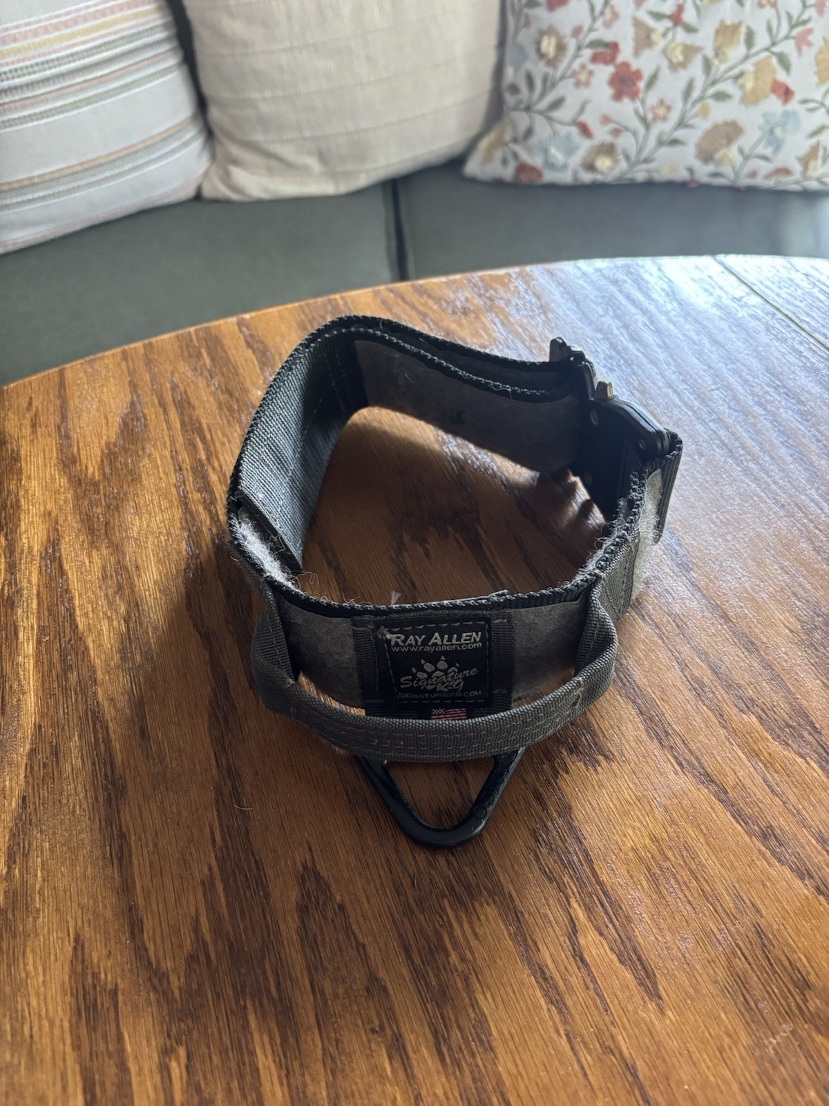 Ray Allen K9 Tactical Collar With Handle Grey Ray Allen K9 Tactical Collar With Handle Grey