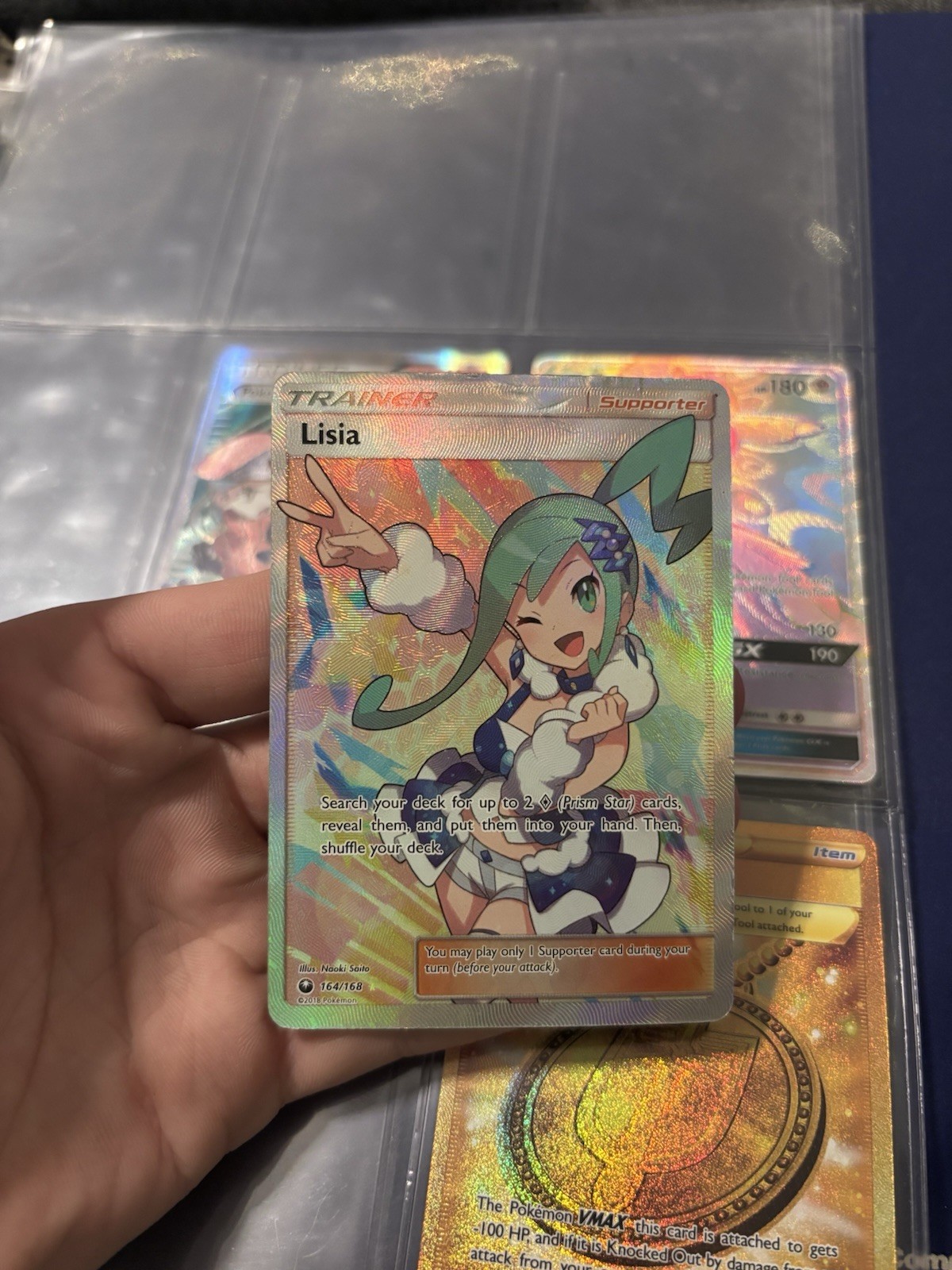 Pokemon TCG Lisia 164/168 SM Celestial Storm Full Art Holo Ultra Rare Eng 2018 Pokemon TCG Lisia 164/168 SM Celestial Storm Full Art Holo Ultra Rare Eng 2018