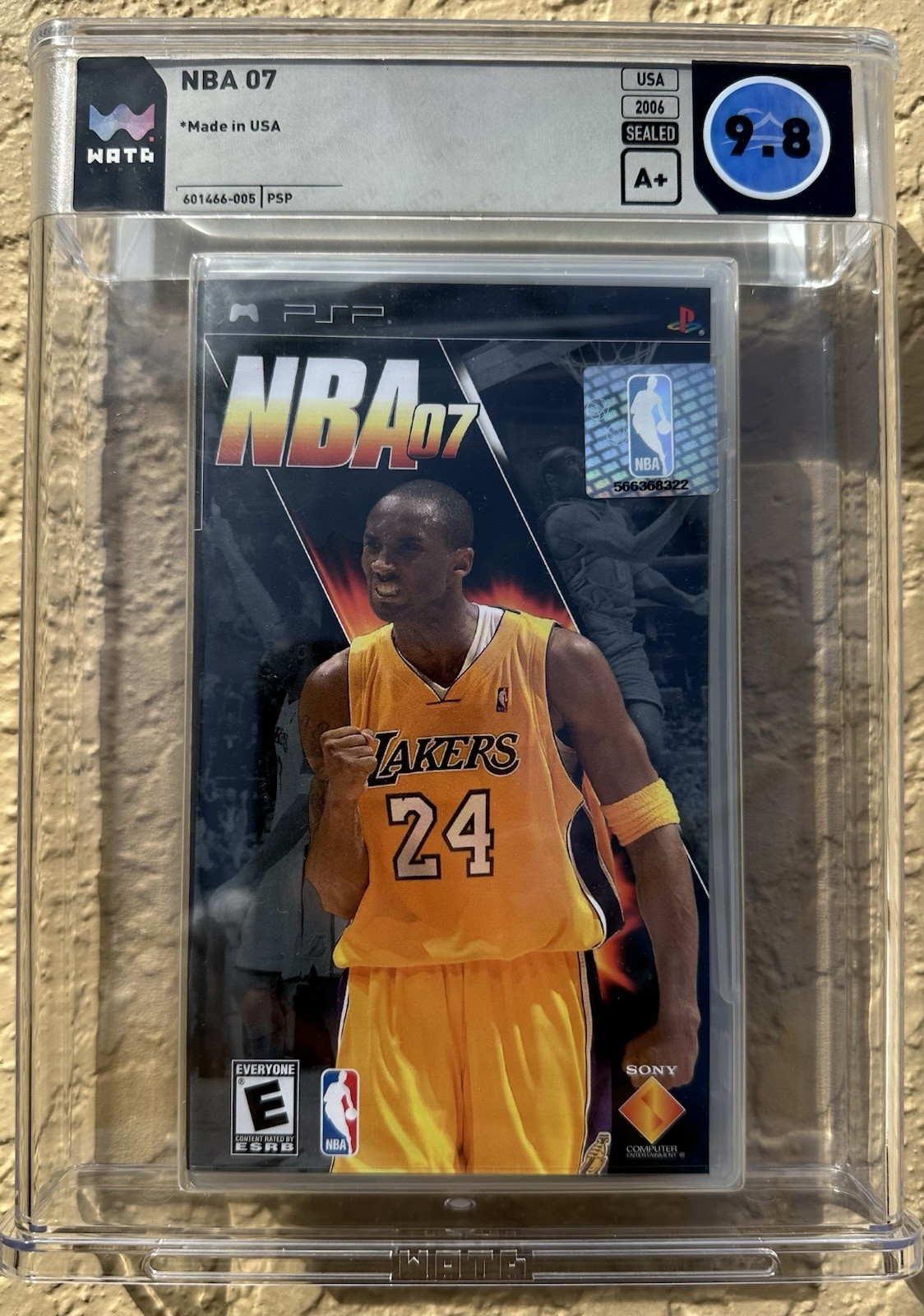 NBA 07 Kobe Bryant PSP - New Sealed Graded - WATA Seal A+ / Box 9.8 - Rare