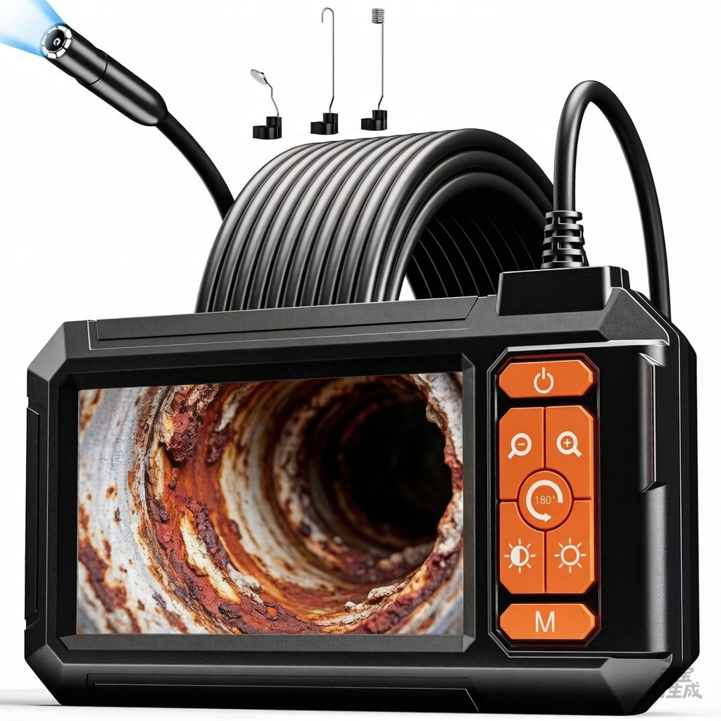 New Endoscope Camera with Light,Borescope Cameras with 4.3 New Endoscope Camera with Light,Borescope Cameras with 4.3